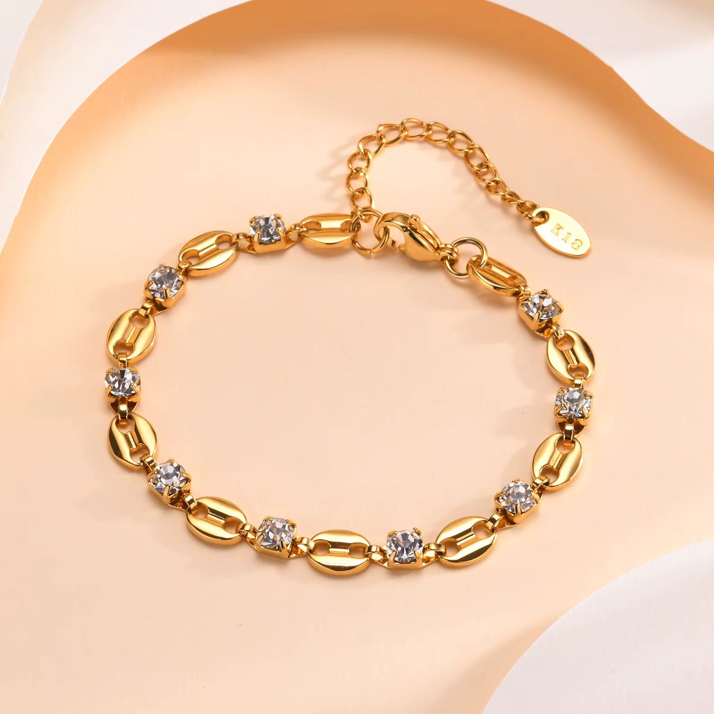 Harmonie - Bracelet grain de café - Or 18k