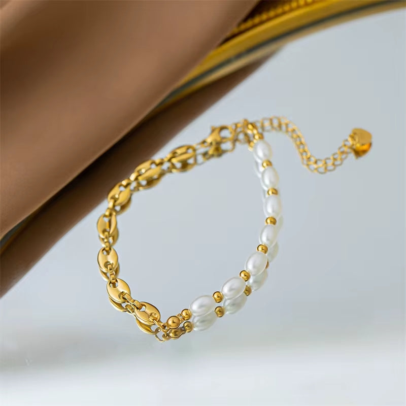 Aphrodite  - Bracelet grain de café perle