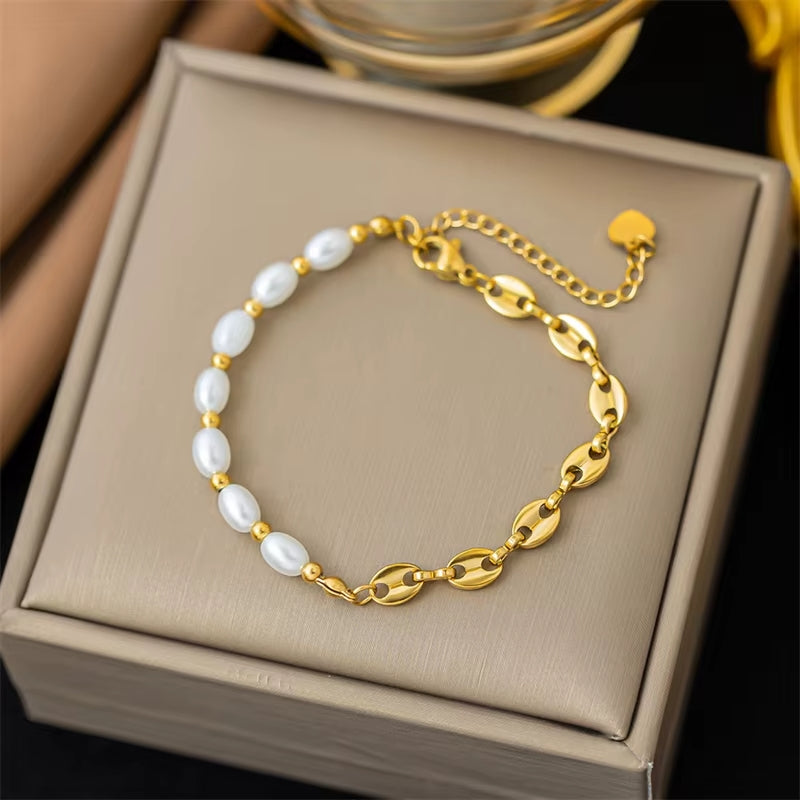 Aphrodite  - Bracelet grain de café perle